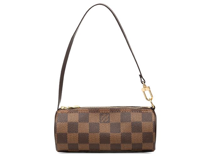 Louis Vuitton Brown Damier Ebene Papillon Pochette Marrone