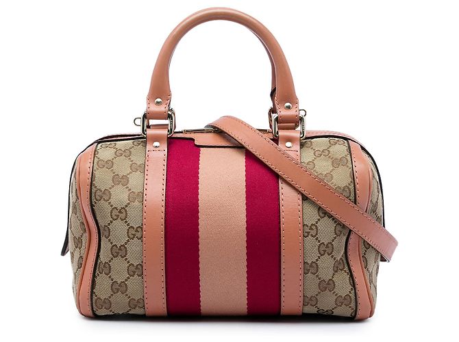 Sac Boston Gucci Beige Small GG Canvas Web Joy