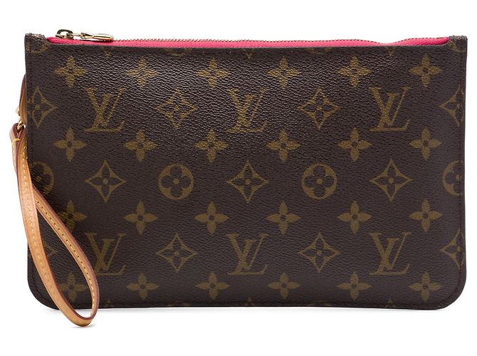 Pochette Louis Vuitton Brown Monogram Neverfull MM Marron