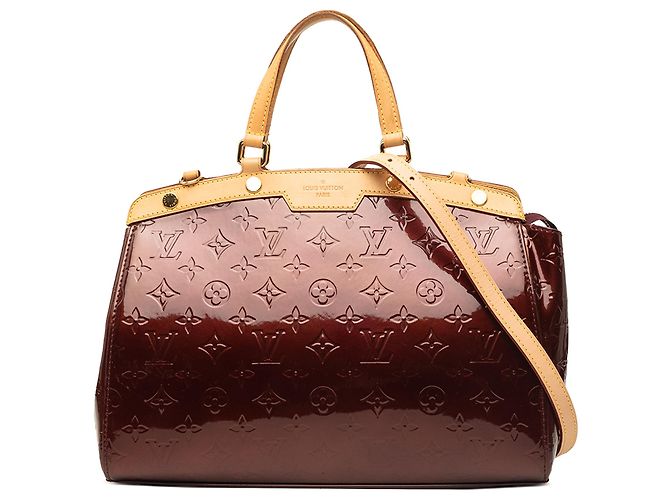 Louis Vuitton Red Monogram Vernis Brea MM Rosso Bordò