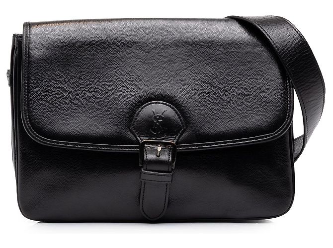 Autre Marque Borsa a tracolla Saint Laurent in pelle martellata nera Nero