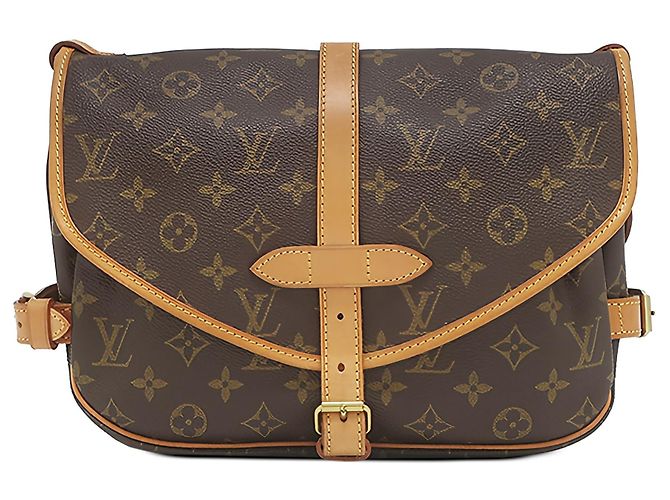 Louis Vuitton Brown Monogram Saumur 30 Marron