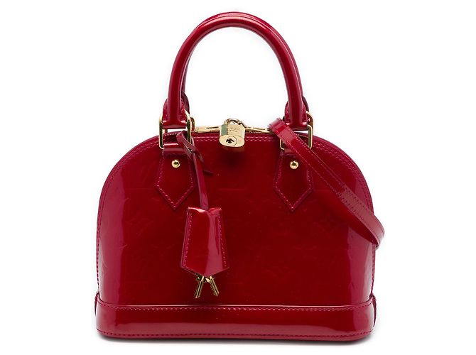 Louis Vuitton Red Monogram Vernis Alma BB Rosso