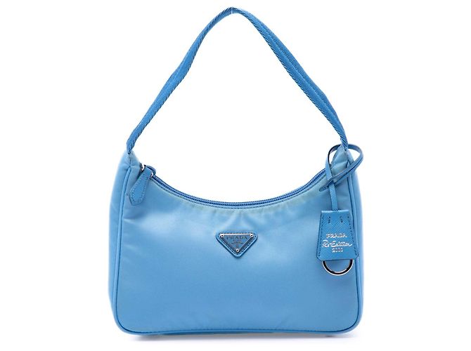 Borsa a tracolla Prada Blue Mini Tessuto Re Edition 2000