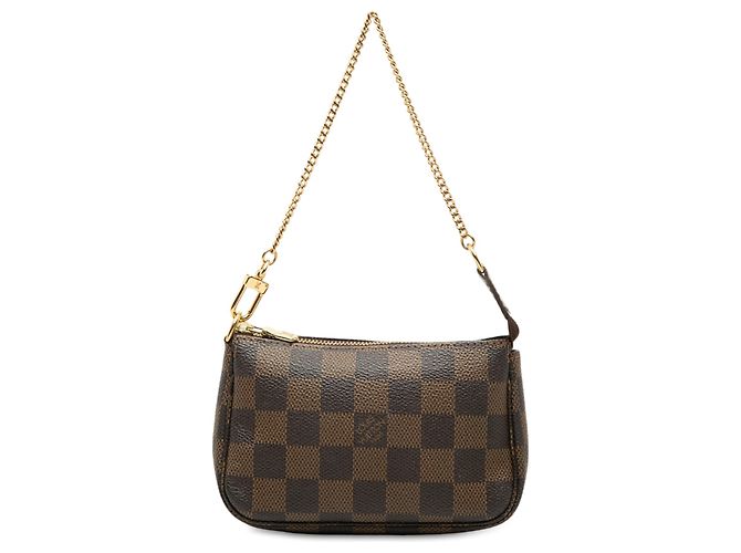 Louis Vuitton Brown Damier Ebene Mini Pochette Accessoires Marron