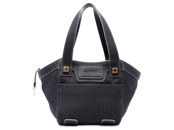 LOEWE Black Anagram Canvas Tote