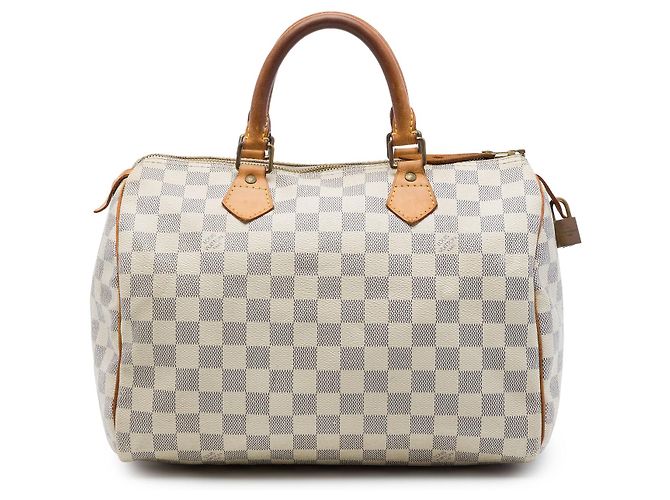 Louis Vuitton White Damier Azur Speedy 30