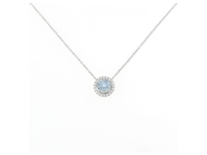 Autre Marque Colar Tiffany Soleste de aguamarina e diamantes
