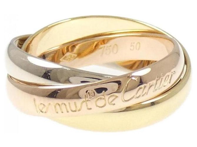 Anello Cartier Trinity in oro rosa bianco e giallo 18K