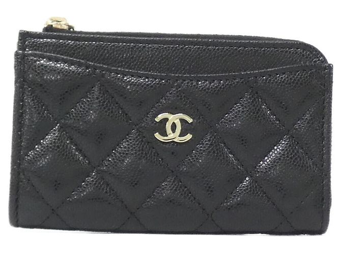 Chanel Timeless Classic Card Case AP3179 Black