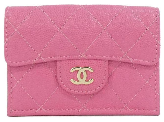 Chanel Timeless Classic Line AP0230 Tri-Fold Wallet Pink