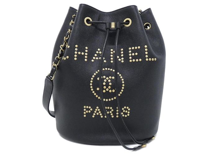 Borsa a tracolla Chanel Deauville Nero