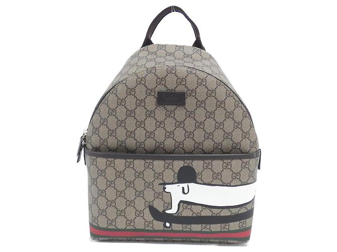 Gucci Kinderrucksack Beige Dunkelbraun