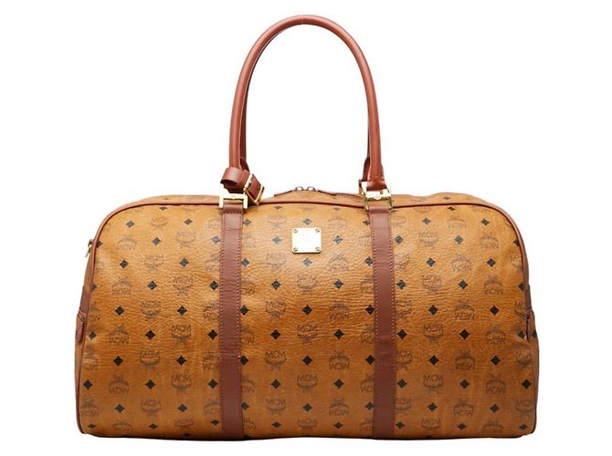 Sac Boston MCM Visetos Logogram Marron