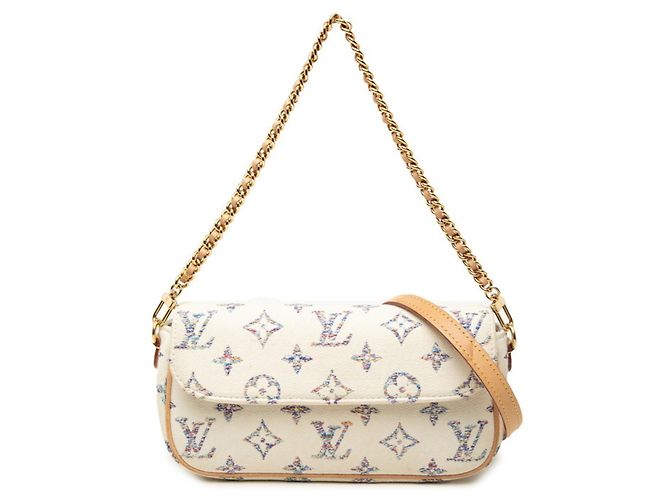 Louis Vuitton Monogram Jacquard Wallet on Chain Ivy Blanc Multicolore