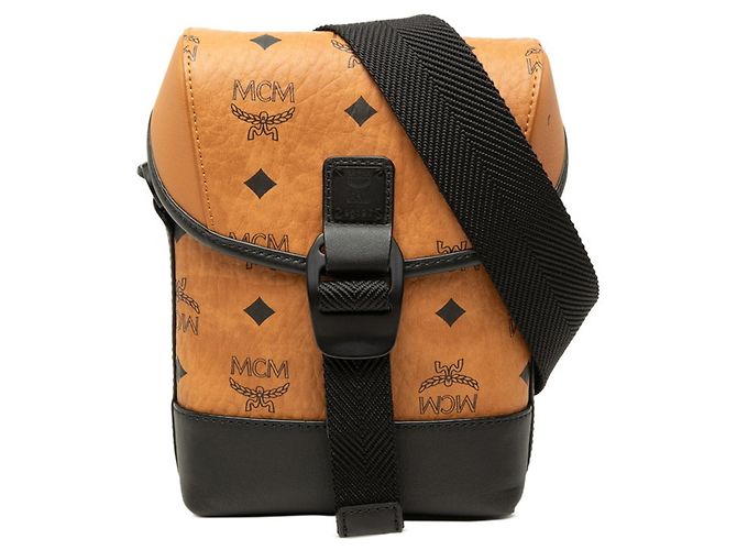 Borsa a tracolla MCM Visetos Marrone Nero