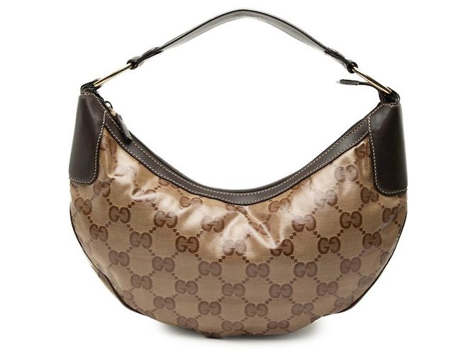 Borsa monospalla Gucci GG Crystal Marrone