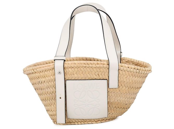 Borsa a cestino Loewe in pelle bianca Bianco