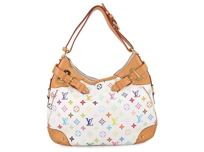 Louis Vuitton Monogram Multicolore Schultertasche Weiß Rot