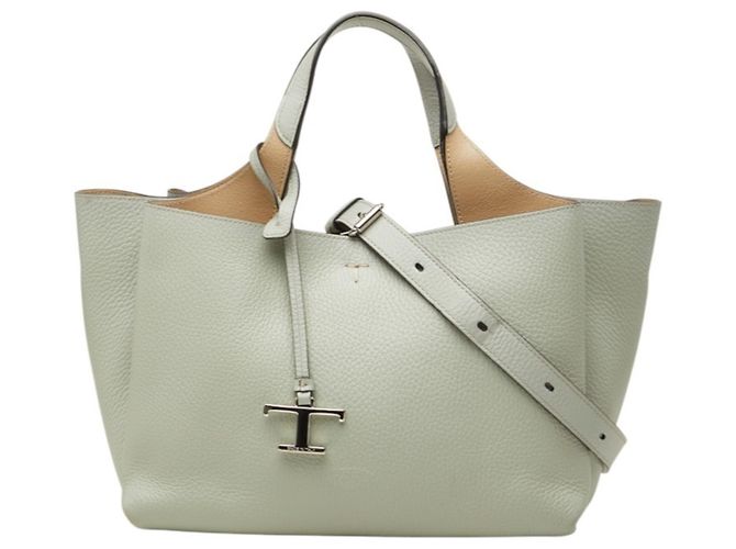 Bolsa de couro verde claro Tod's