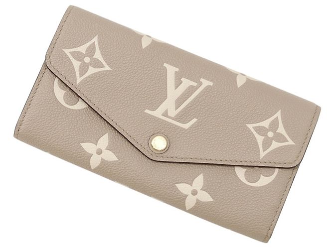 Sarah Louis Vuitton Monogram Empreinte Lange Geldbörse Grau