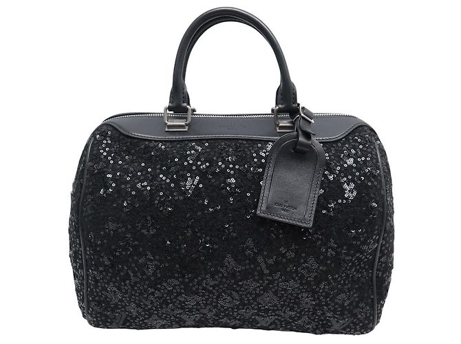 BOLSA DE MÃO LOUIS VUITTON SPEEDY 30 SUNSHINE EXPRESS SEQUINS M40801 Preto