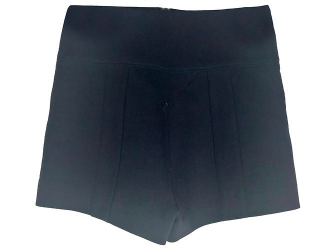 Jasmine Di Milo Mini Shorts aus schwarzer Wolle