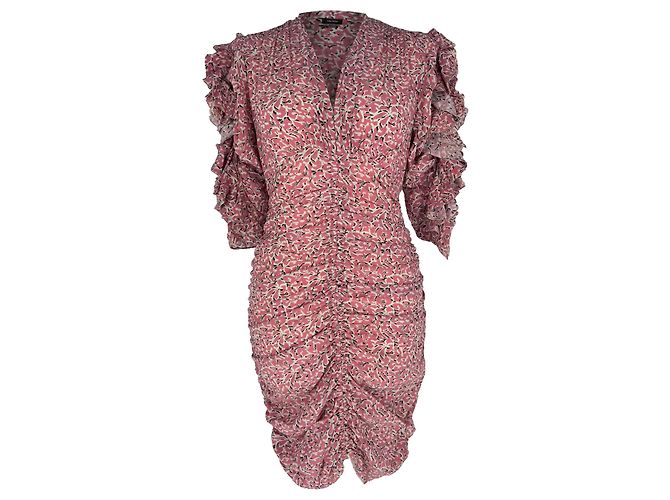 Mini abito Andor Isabel Marant in seta rosa