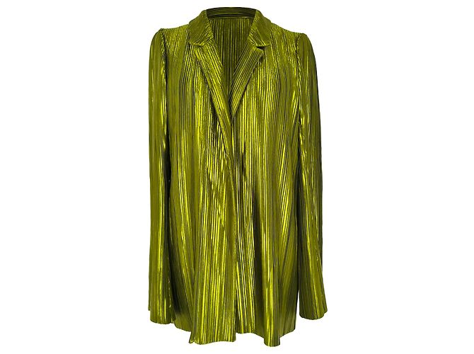 Autre Marque Galvan Nuage Plissee-Blazer aus grünem Polyester