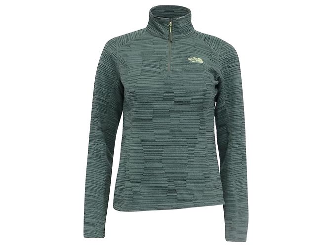 The North Face Quarter Zip Pullover aus grünem Polyester