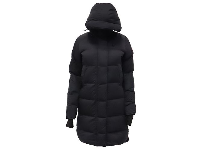 Casaco de Penas Acolchoado Canada Goose Alliston em Poliamida Preta Preto