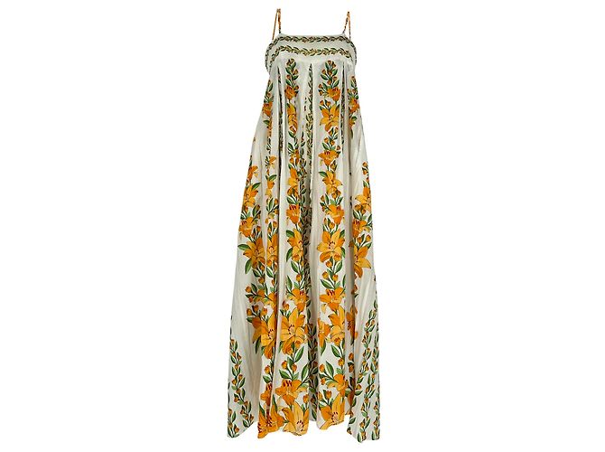 Abito Maxi Farm Rio Tropical Lightness in cotone multicolore