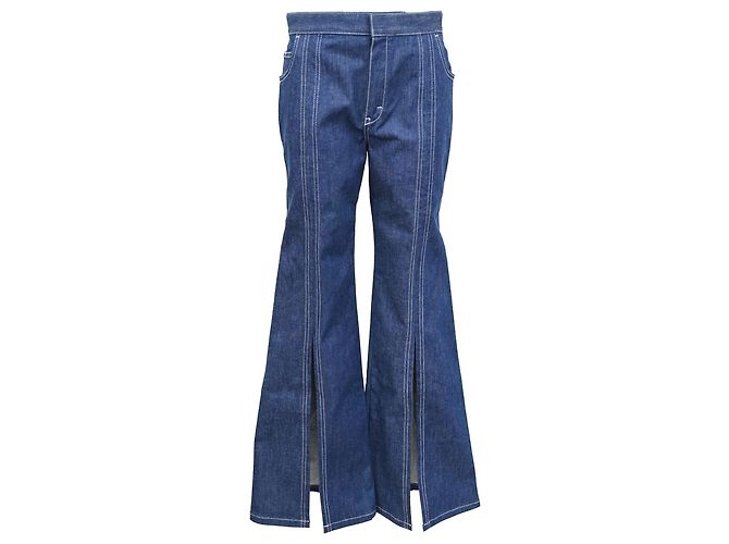 Chloé High-Rise Flared Jeans aus blauer Baumwolle