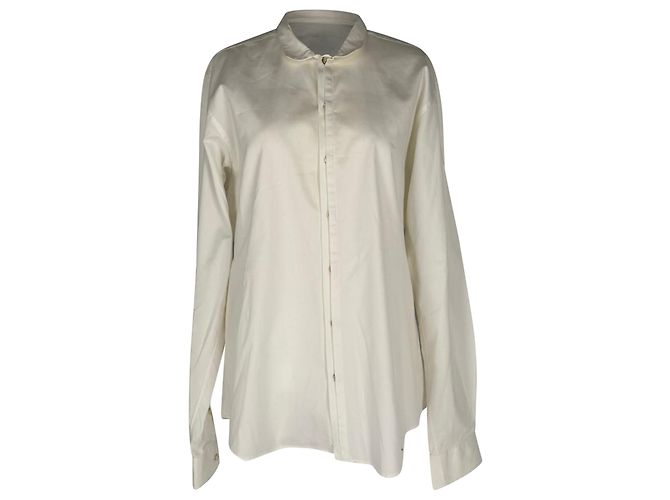 Shanghai Tang Button-Down-Hemd aus weißer Baumwolle