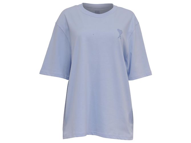 T-shirt AMI Paris Ami de Cœur in cotone blu Blu chiaro