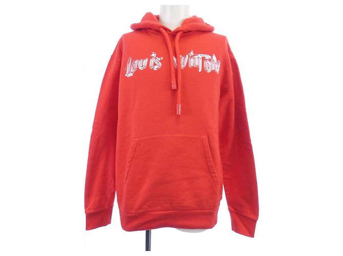 Hoodie de algodão com estampa Louis Vuitton Vermelho