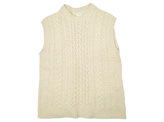 Autre Marque URBAN RESEARCH DOORS Shetland-Wollstrick-Weste mit Aran-Muster Weiß Aus weiß