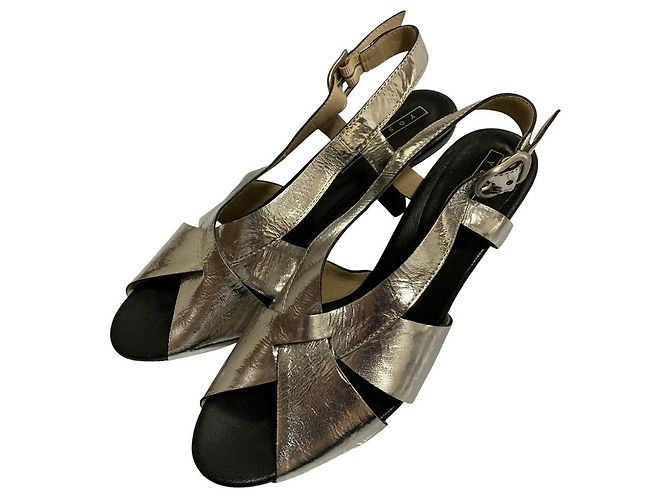 Autre Marque Sandali in pelle YOSHITO Argento