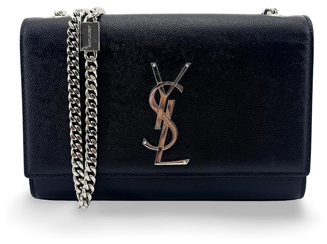 Autre Marque Saint Laurent Classic Monogram Flap Chain Leather Negro