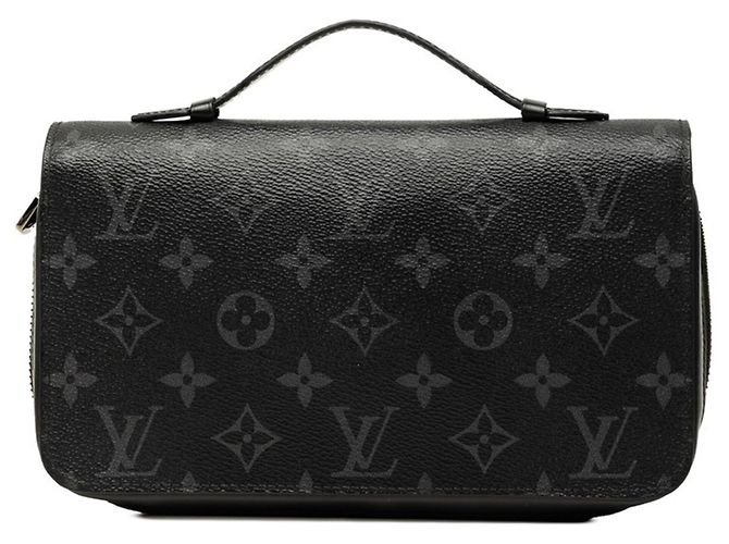 Portafoglio Lungo Zippy XL Louis Vuitton Monogram Eclipse Nero