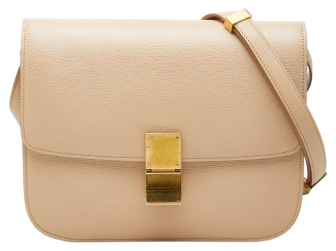 Céline Bolsa de Ombro Celine Classic Box Bege