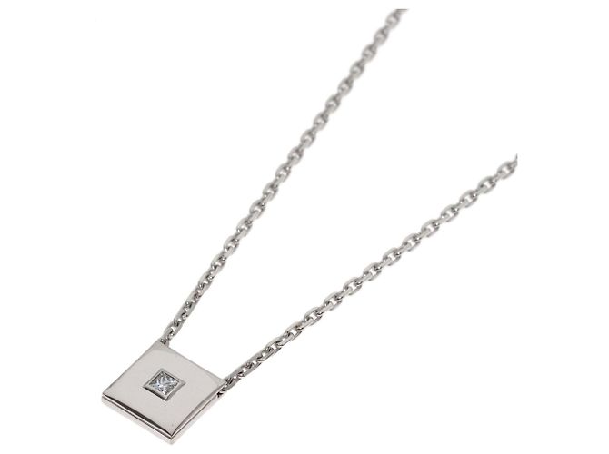 Collar Boucheron Square 1P Diamante en Oro Blanco 18K