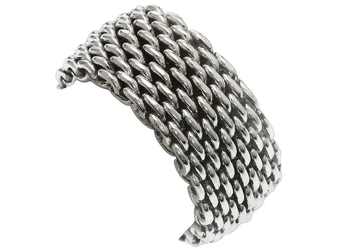 Autre Marque Anillo banda Somerset Mesh en plata Tiffany & Co.