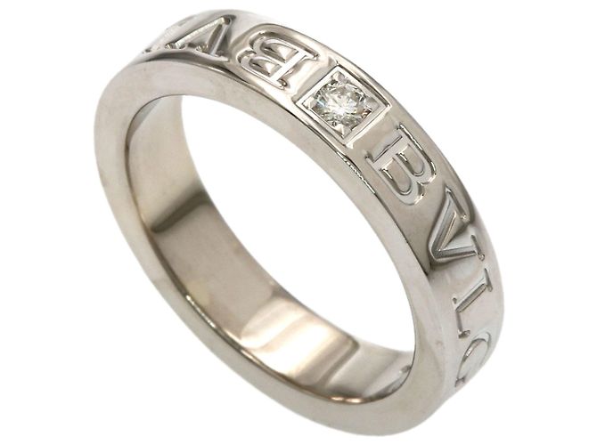 Bulgari Anillo Bvlgari Double Logo 1P Diamond Band Ring