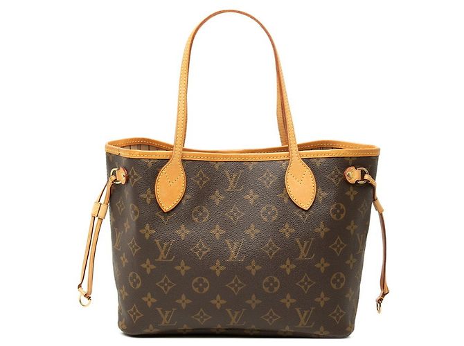 Borsa Tote Louis Vuitton Monogram Neverfull PM Marrone
