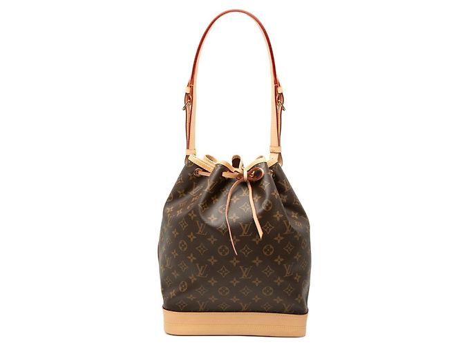Saco Tote Louis Vuitton Monogram Noe Marrom Bege