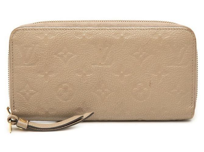 Louis Vuitton Monogram Empreinte Zippy Wallet Beige