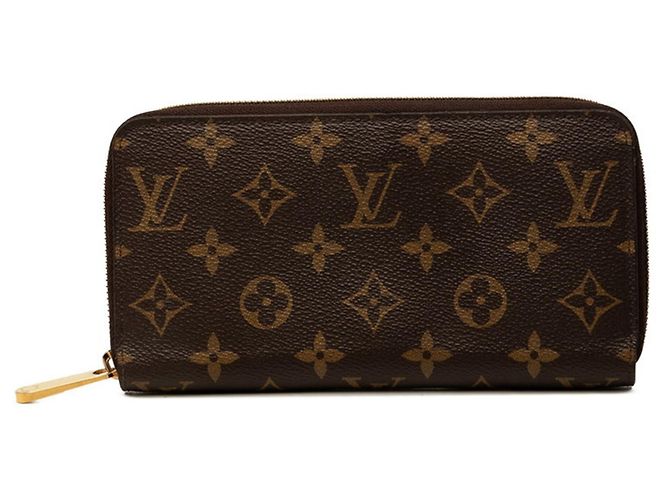 Cartera Zippy Monogram Louis Vuitton Castaño Fucsia