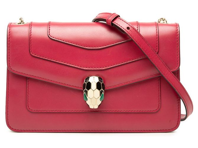 Bulgari Bolsa de Ombro com Corrente Bvlgari Serpenti Forever Rosa