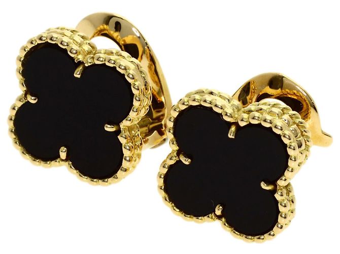 Orecchini Van Cleef & Arpels Vintage Alhambra Onyx